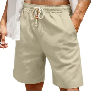 Men's Casual Drawstring Shorts Lightweight Elastic Waist Walking Shorts with Pockets
