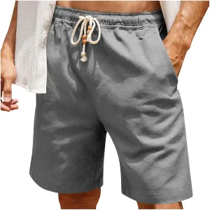 Men's Casual Drawstring Shorts Lightweight Elastic Waist Walking Shorts with Pockets