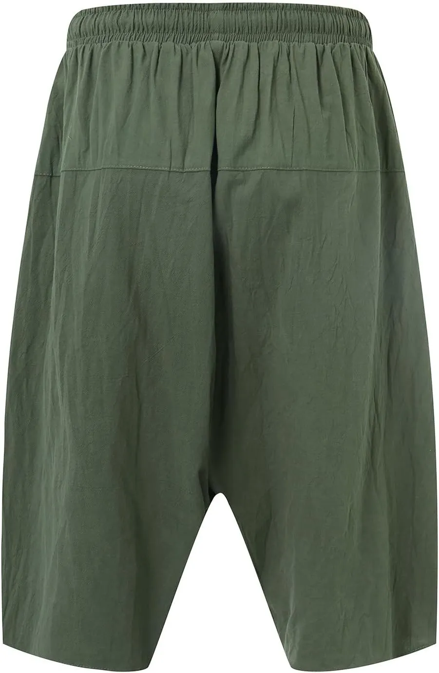 Mens Casual Shorts Elastic Waist Drawstring Shorts Stretch Summer Beach Shorts with Pockets