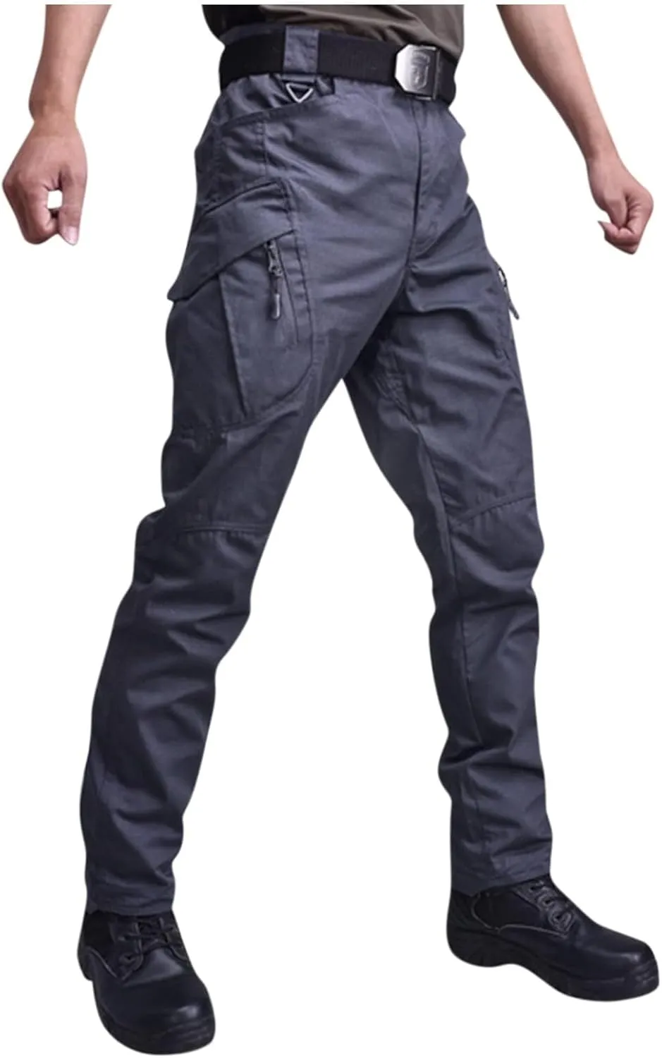 Men's Combat Tactical Pants Hiking Workout Cargo Pants Outdoor Work Ripstop Casual Trousers with Multiple Pockets