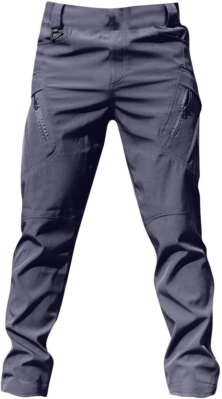 Men's Combat Tactical Pants Hiking Workout Cargo Pants Outdoor Work Ripstop Casual Trousers with Multiple Pockets