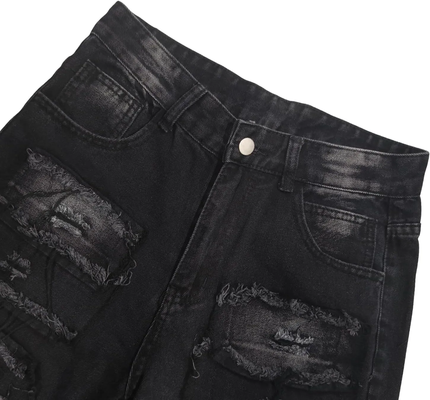 Mens Destroyed Straight Style Denim