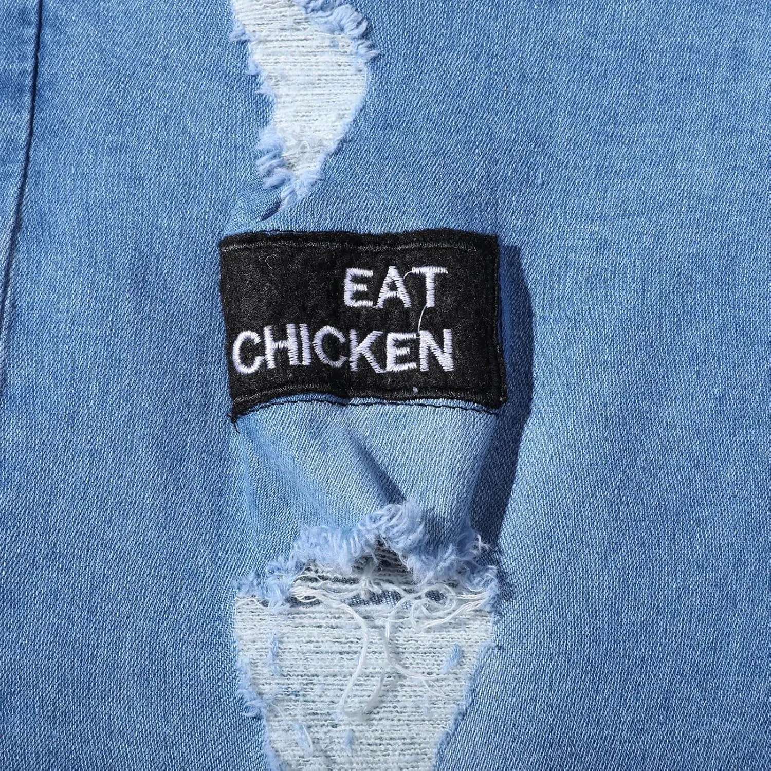 Mens Destroyed Straight Style Denim