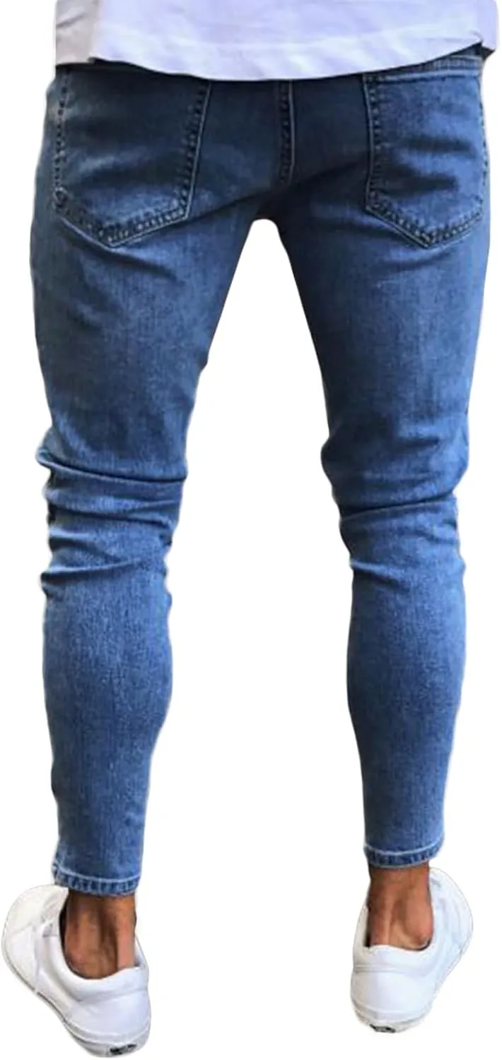 Mens Destroyed Straight Style Denim