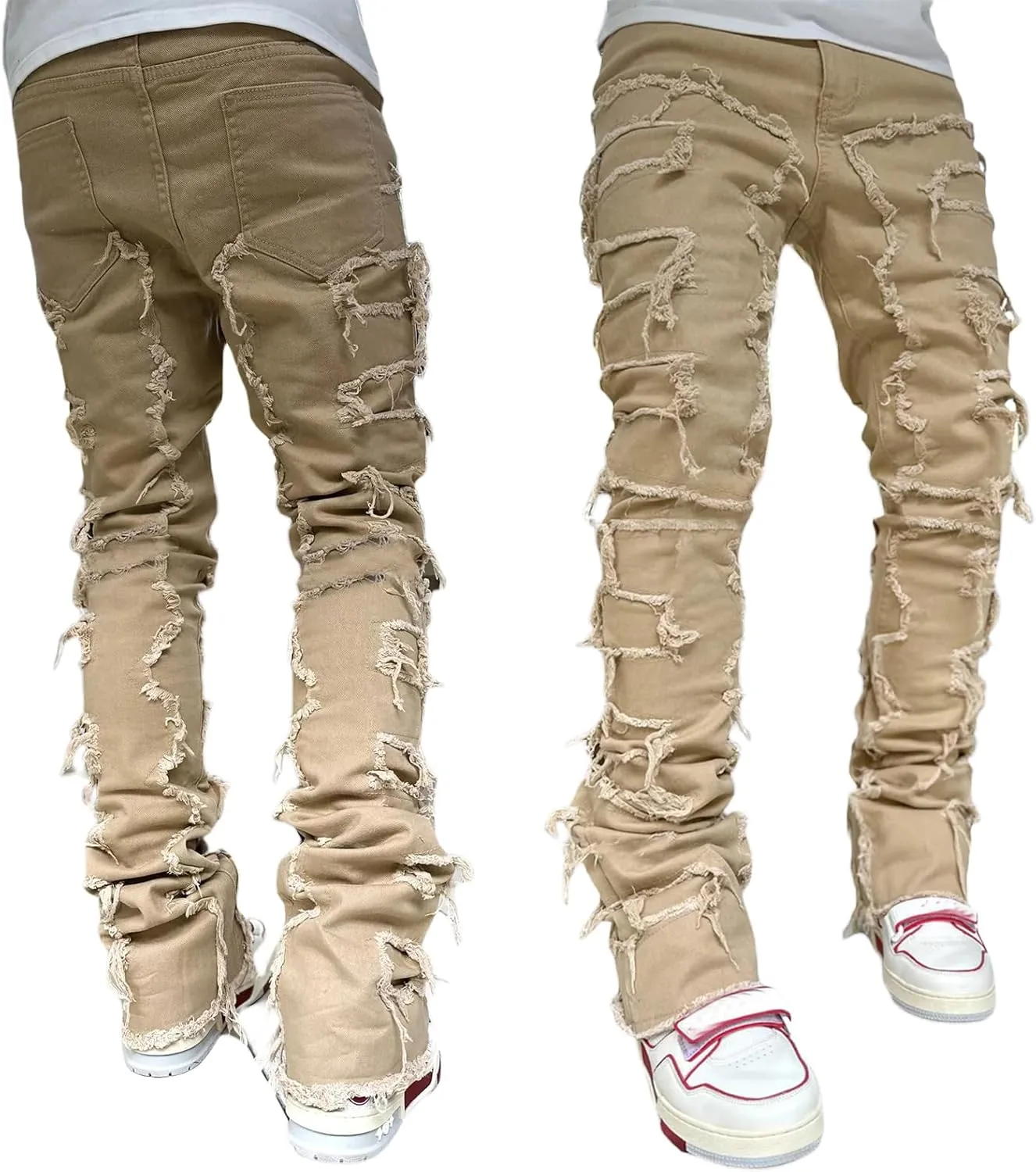 Mens Destroyed Straight Style Denim
