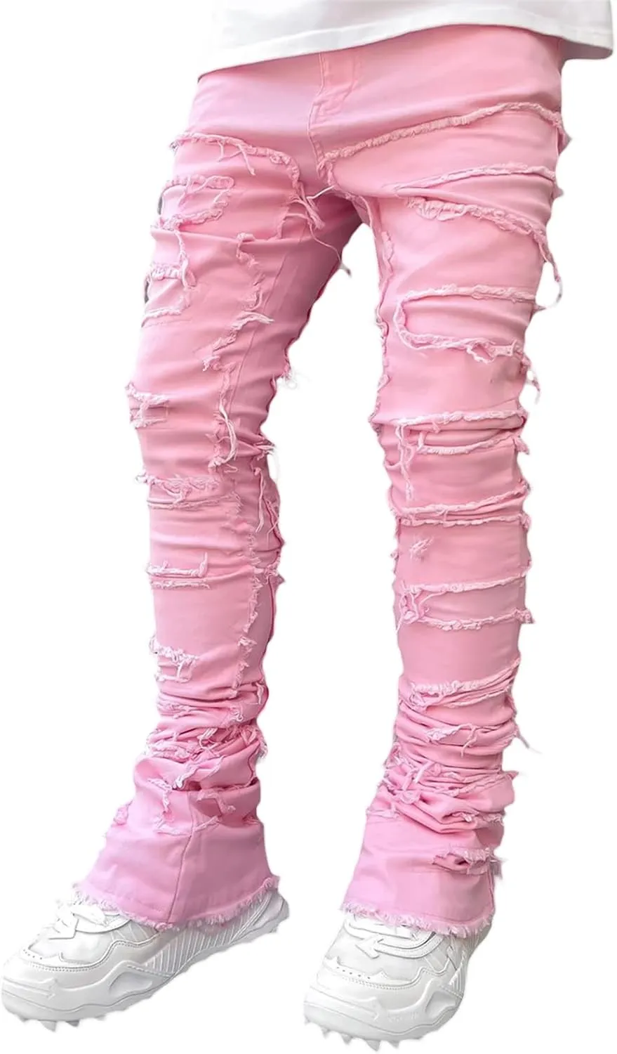 Mens Destroyed Straight Style Denim