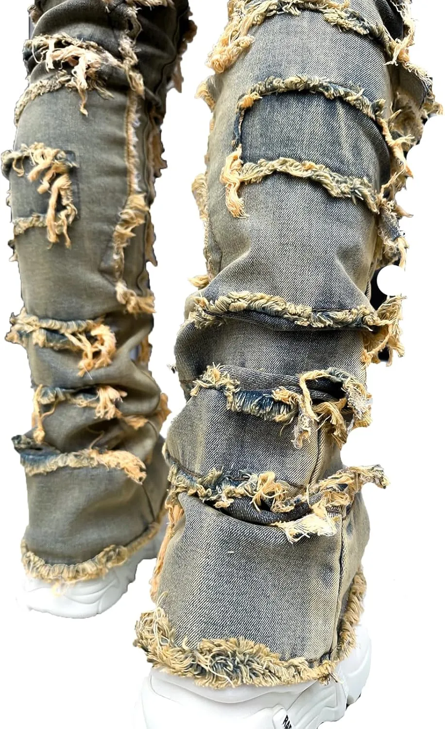 Mens Destroyed Straight Style Denim