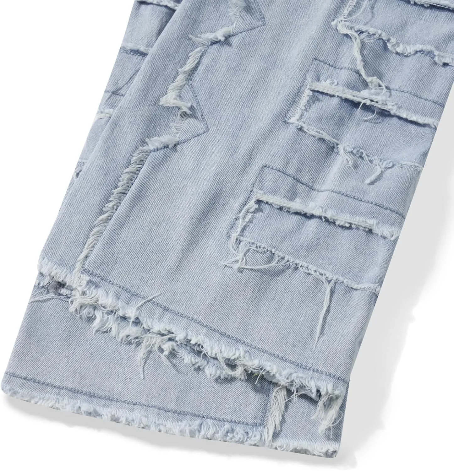 Mens Destroyed Straight Style Denim