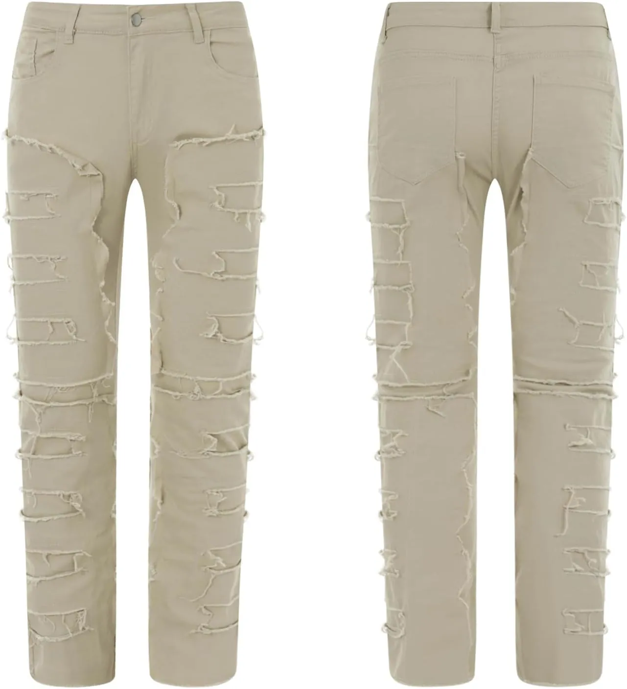 Mens Destroyed Straight Style Denim