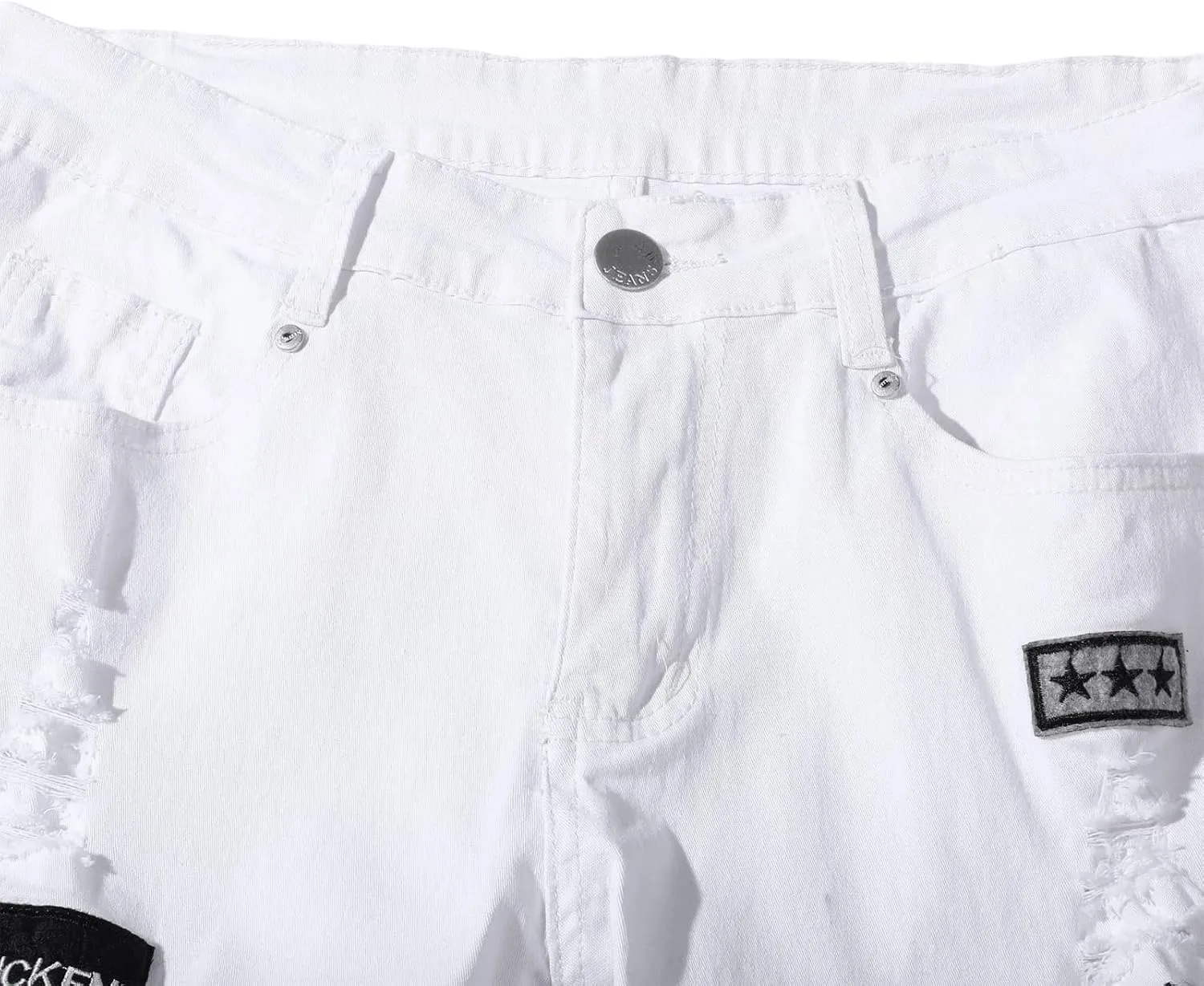 Mens Destroyed Straight Style Denim