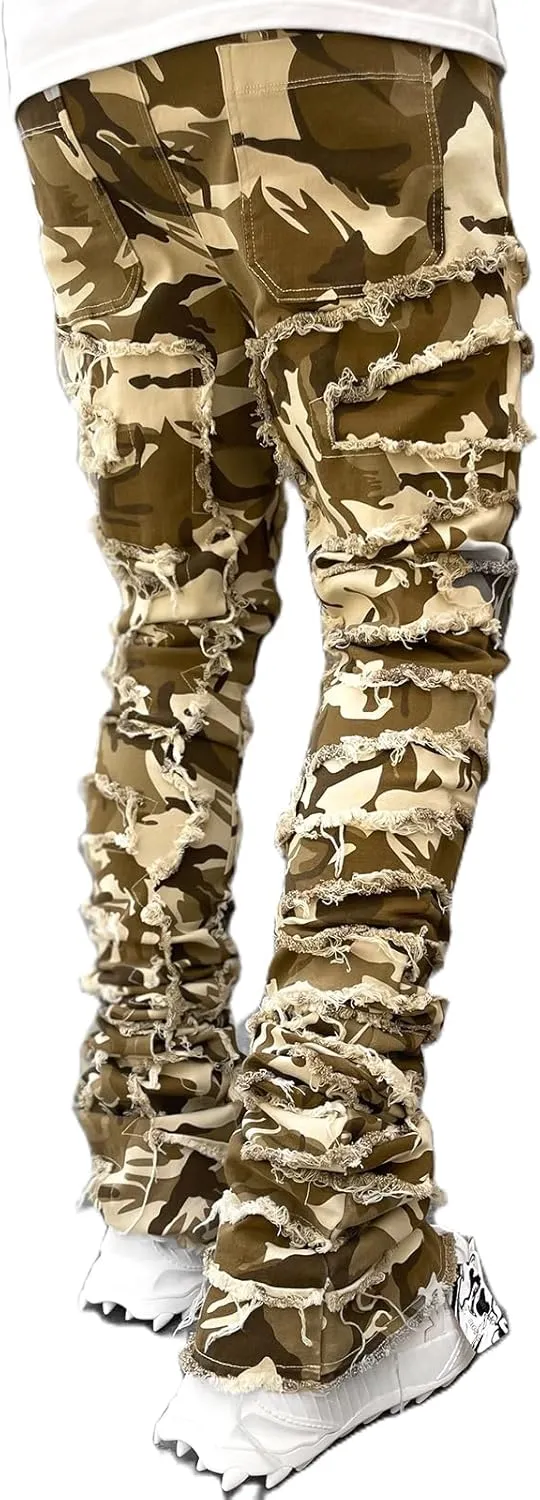Mens Destroyed Straight Style Denim