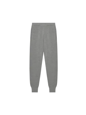 Mens DNA Regenerative Merino Wool Track Pants—grey marl