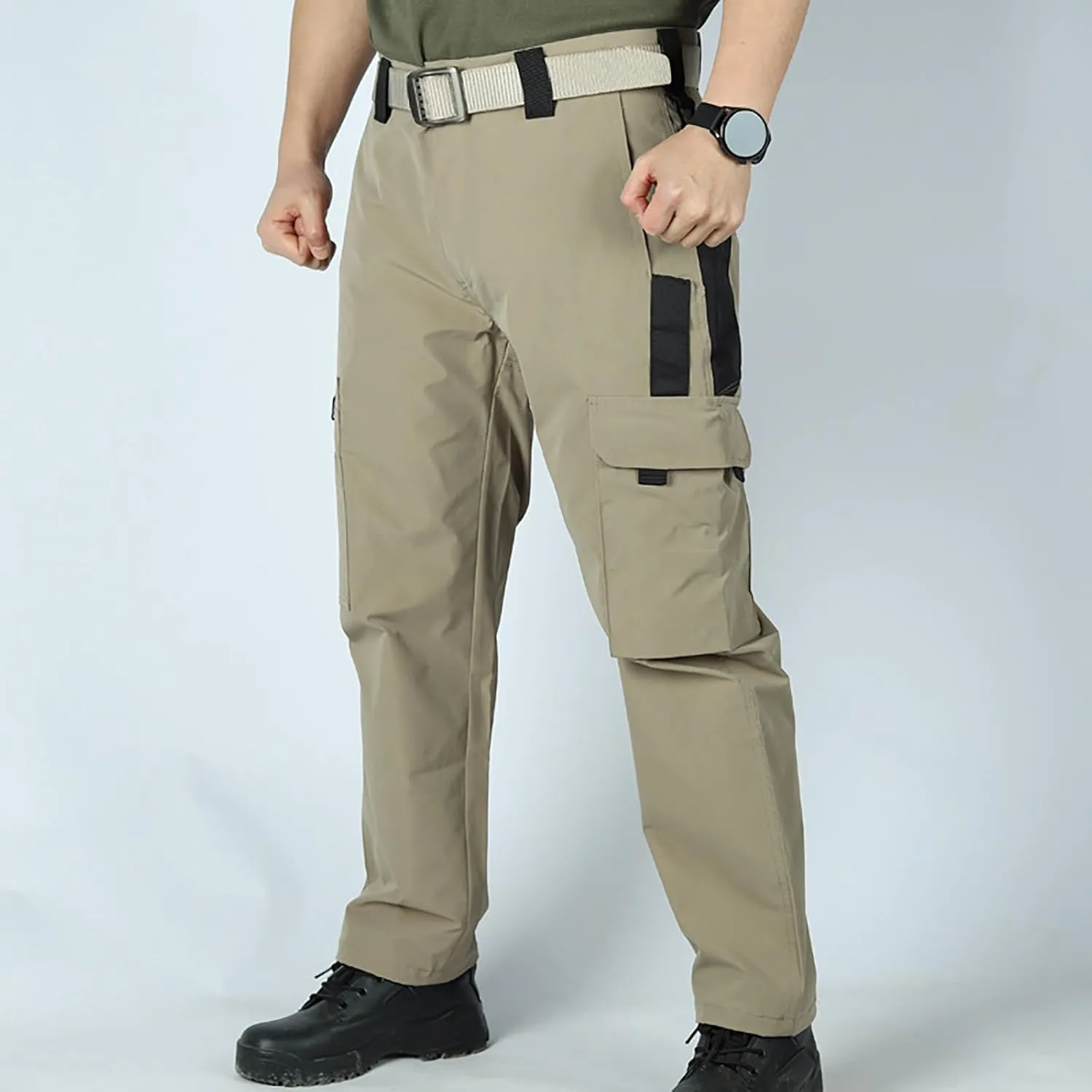 Men's Durable Multi-Pocket Combat Training Pants，Lightweight Outdoor Sports Cargo Pants.