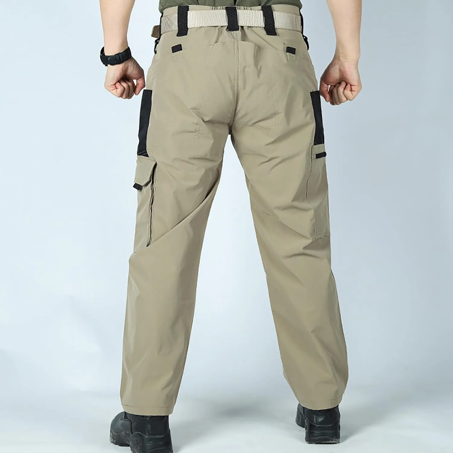Men's Durable Multi-Pocket Combat Training Pants，Lightweight Outdoor Sports Cargo Pants.