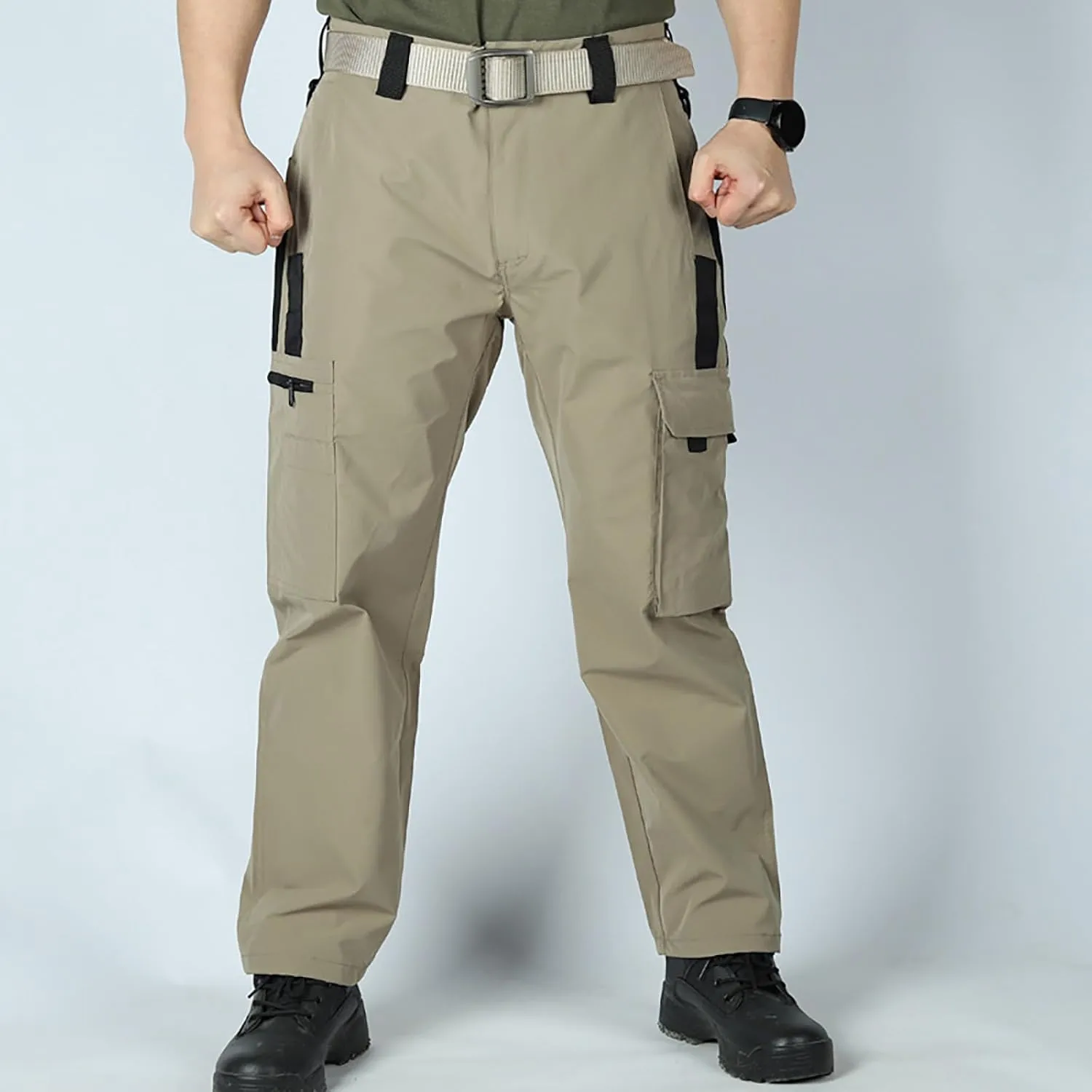 Men's Durable Multi-Pocket Combat Training Pants，Lightweight Outdoor Sports Cargo Pants.