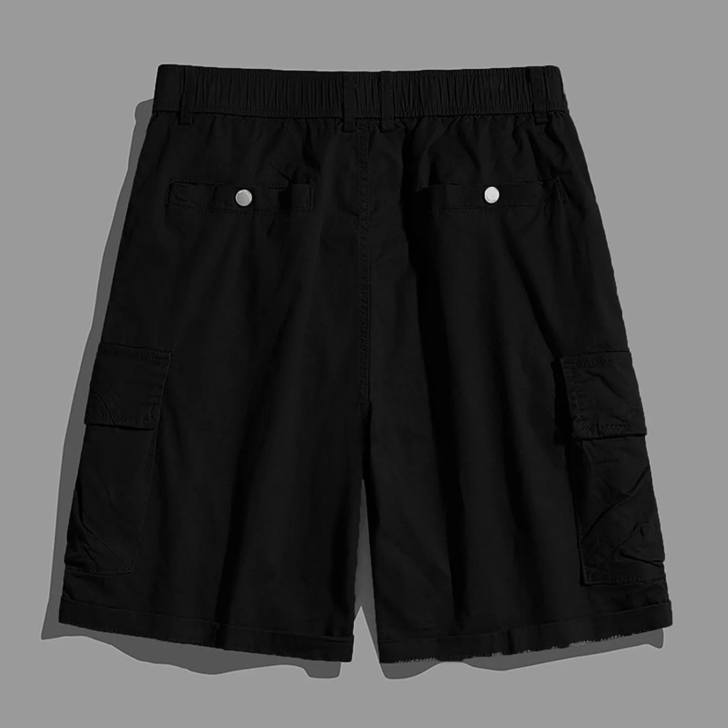 Mens Elastic Waist Cargo Shorts Pocket Relaxed Fit Stretch Lightweight Camo Cargo Shorts for Men Utility Elastic Waist Shorts