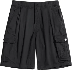 Mens Elastic Waist Cargo Shorts Pocket Relaxed Fit Stretch Lightweight Camo Cargo Shorts for Men Utility Elastic Waist Shorts