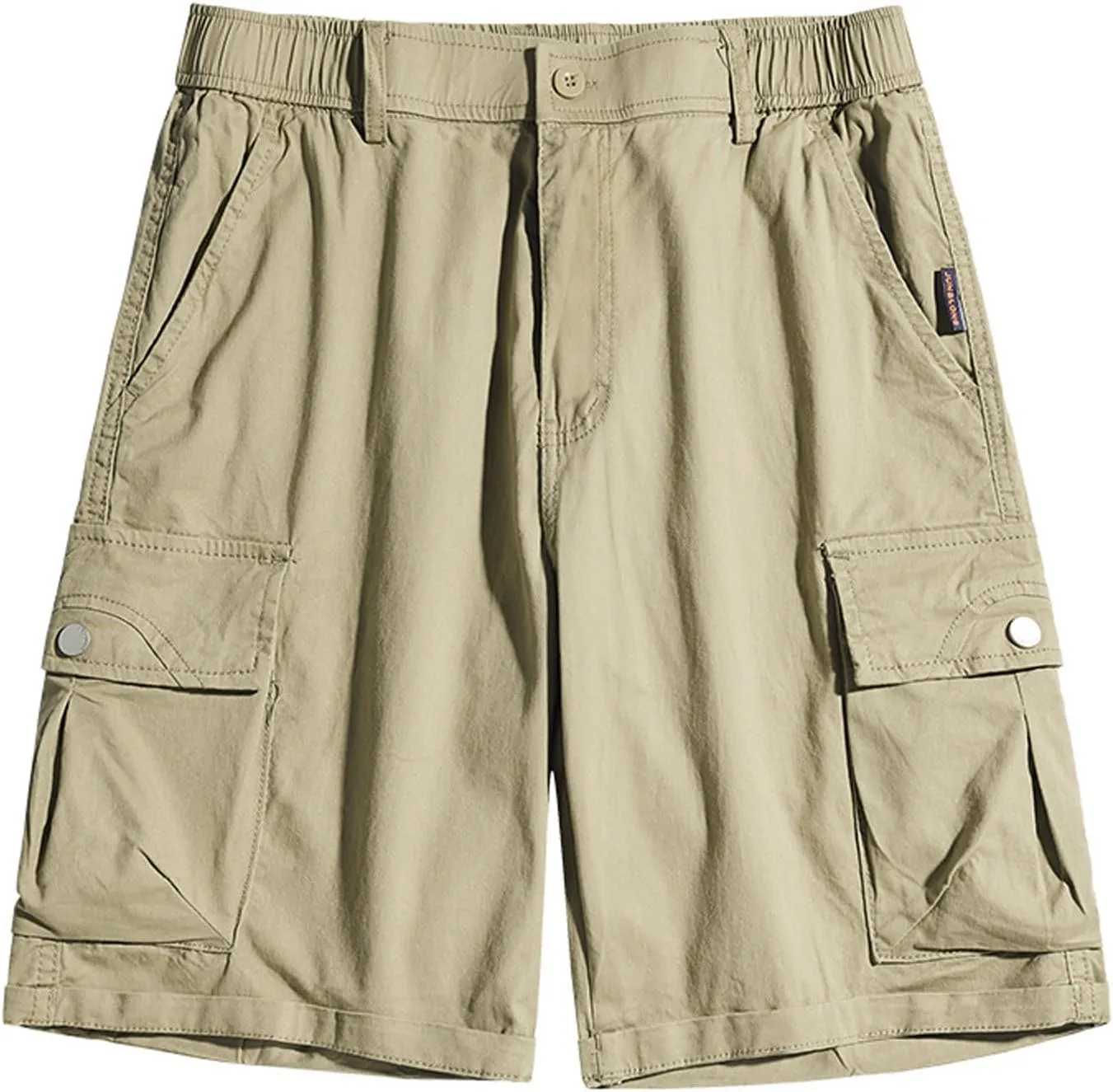 Mens Elastic Waist Cargo Shorts Pocket Relaxed Fit Stretch Lightweight Camo Cargo Shorts for Men Utility Elastic Waist Shorts