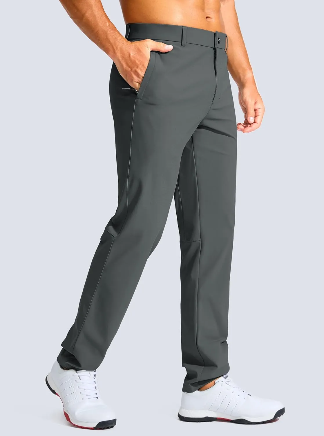 Men's Golf Pants - 30"/32"/34" Slim Fit Stretch Lightweight Dress Pants for Men with Zipper Pockets Casual Work