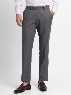 Men's Grey Houndstooth Formal Trousers
