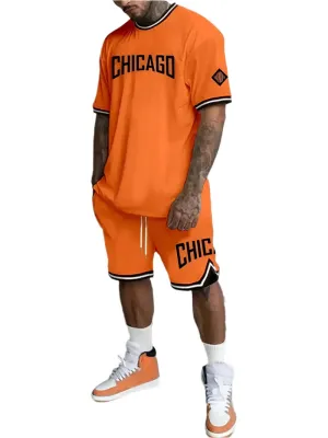Men's Harajuku Streetwear Set - Summer Loose Fit Short-Sleeve Shirt & Casual Shorts Two-Piece with Digital Print