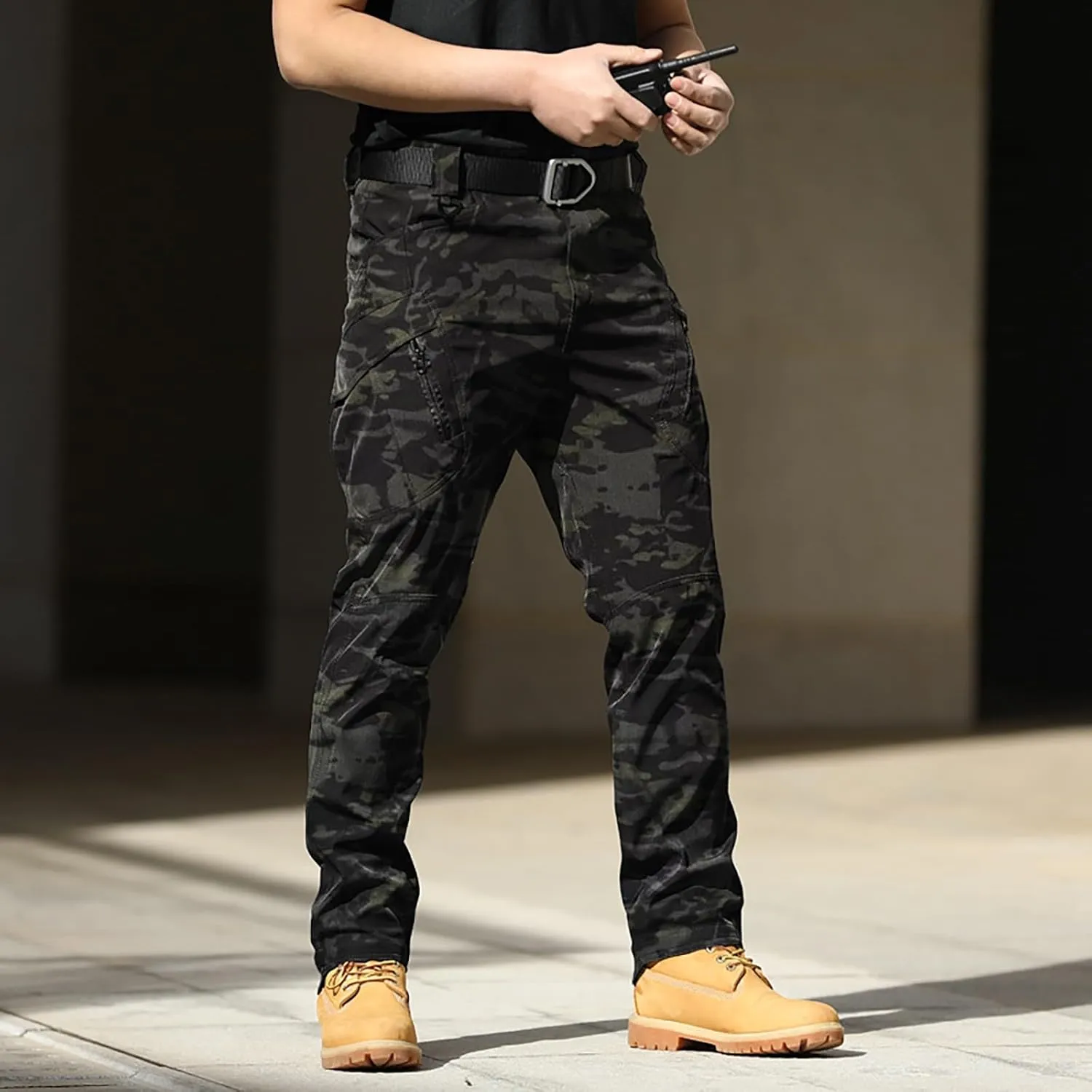 Men's Hiking Tactical Pants Khaki Pants Mens Relaxed Fit Dress Sweatpants for Men Jogger Scrubs for Mens Brown Pants