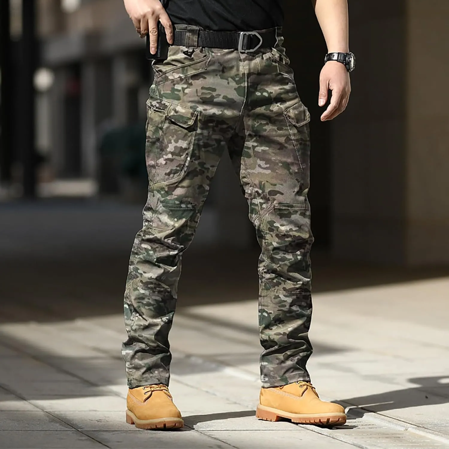 Men's Hiking Tactical Pants Khaki Pants Mens Relaxed Fit Dress Sweatpants for Men Jogger Scrubs for Mens Brown Pants