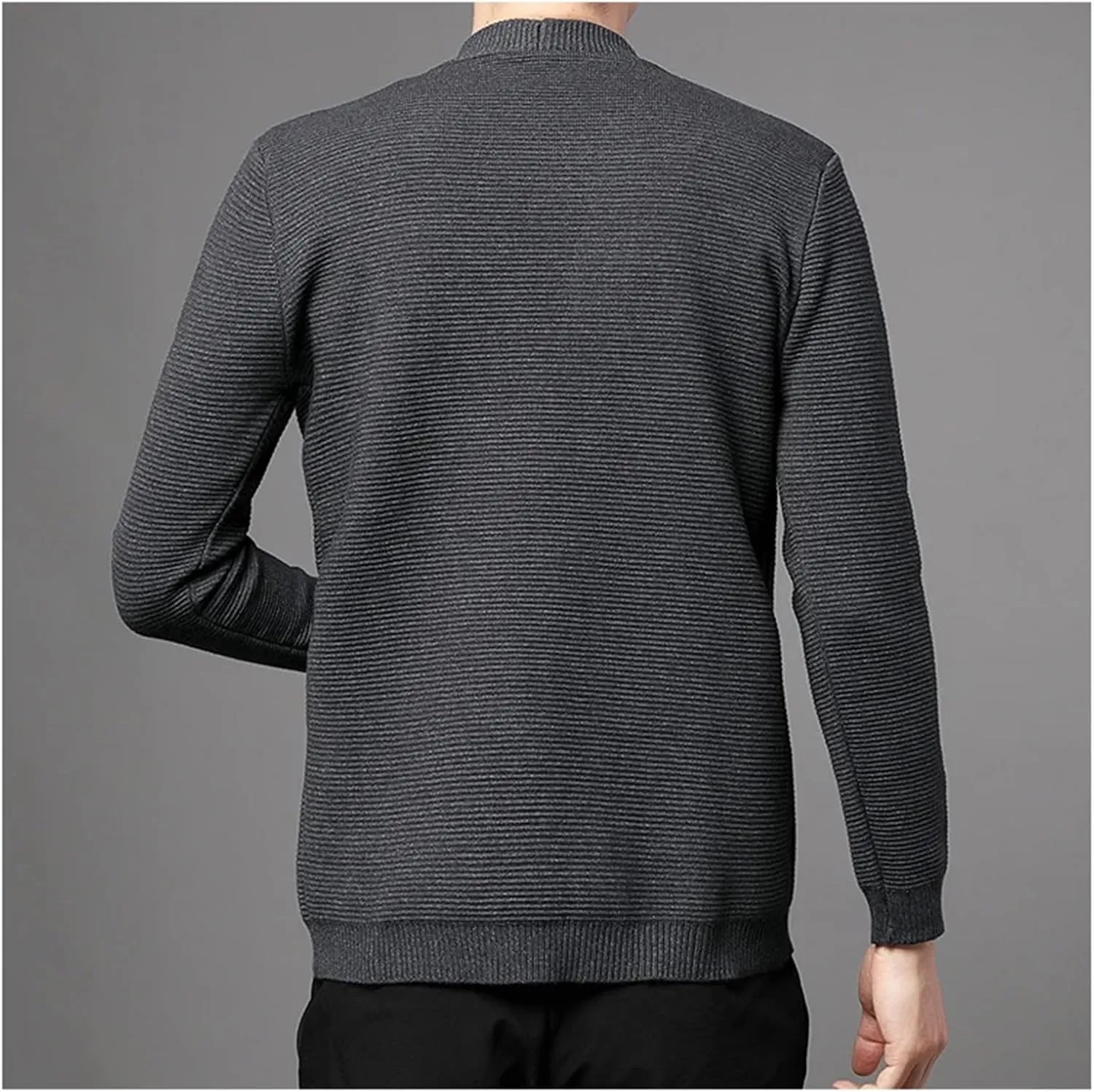 Men's Knit Cardigan Sweater Fashion Slim Fit Button Down Turn-Down Collar Winter Sweaters Outerwear