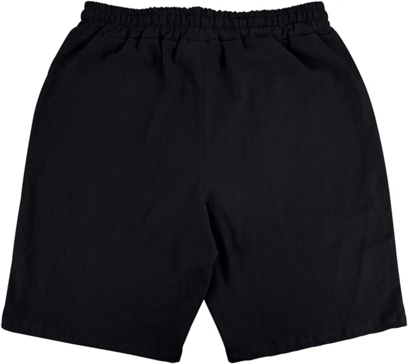 Men's Linen Shorts Loose Fit Solid Color Elastic Waist Drawstring LightweightSummer Beach Shorts