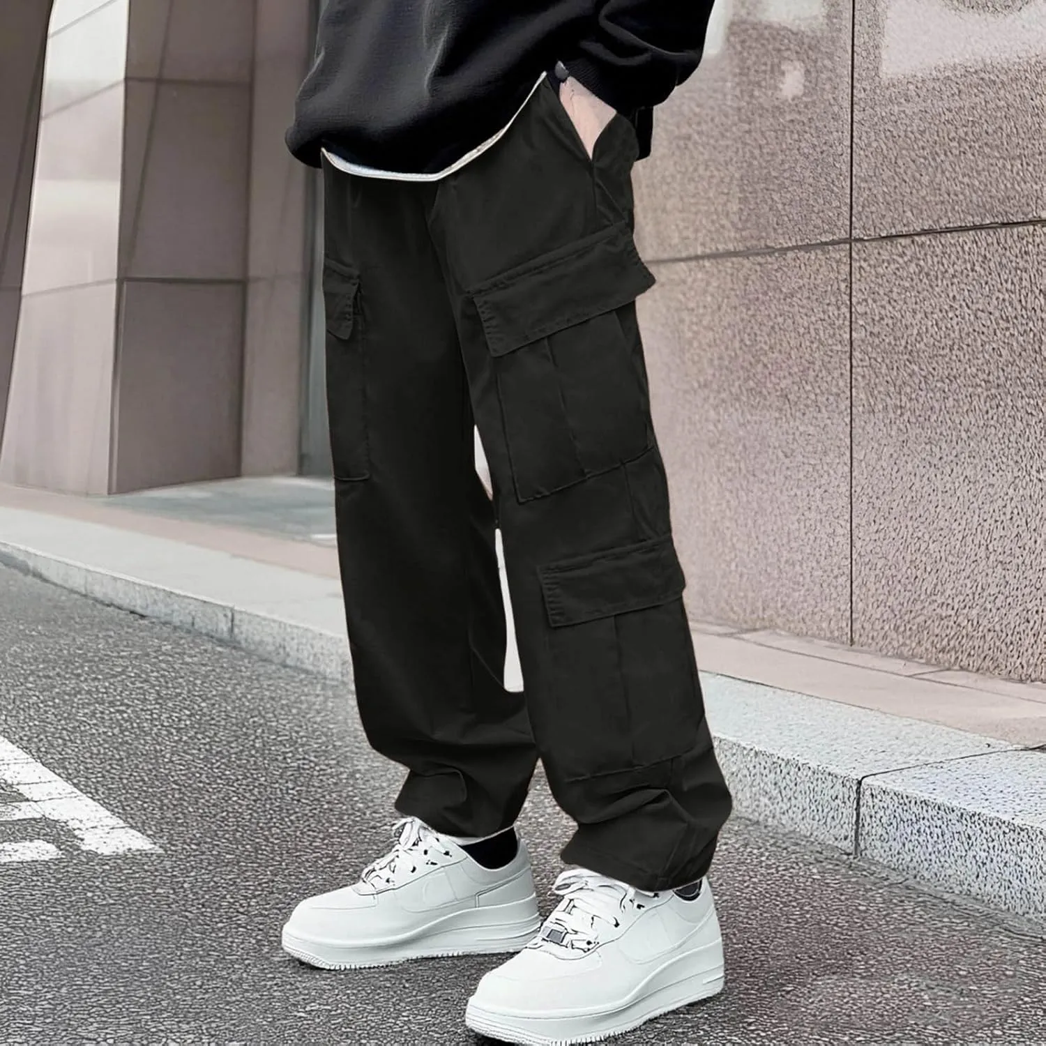Men's Military Cargo Tactical Pants Lightweight Cotton Stretchy Trousers Outdoor Work Combat Outdoor Hiking Pants