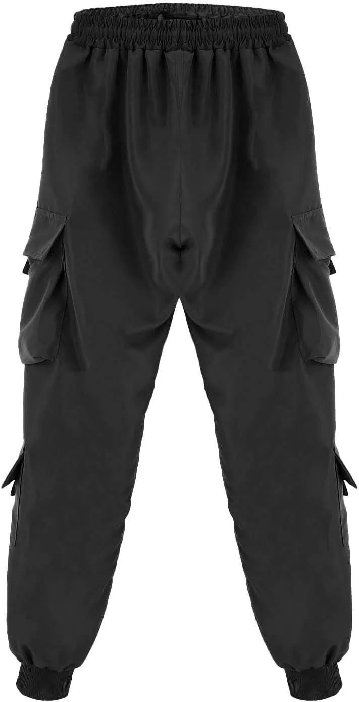 Men's Pants Cargo Work Lightweight Cargo Sweatpants Stretch Waistband Workout Joggers Outdoor Athletic Hiking Pants