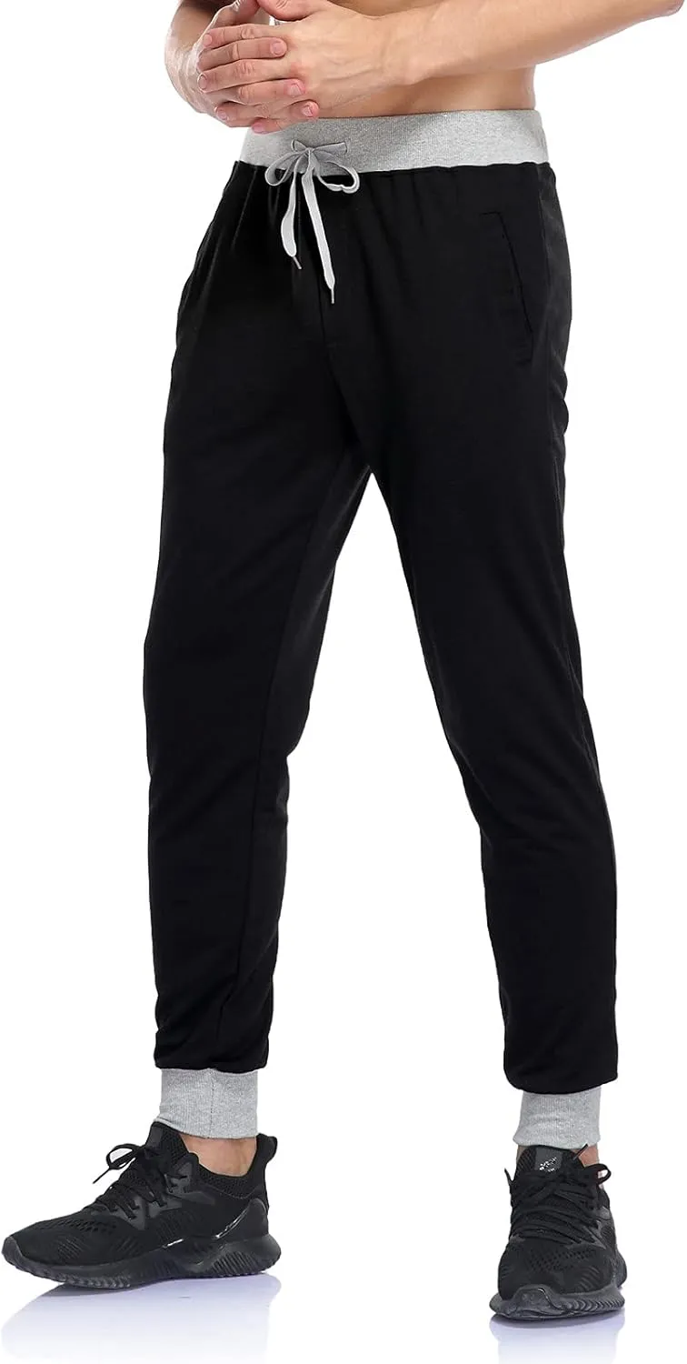 Mens Pants Casual Drawstring Elastic Waist Solid Jogger Pants Skinny Beam Feed Loose Trousers Outdoor Sweatpants
