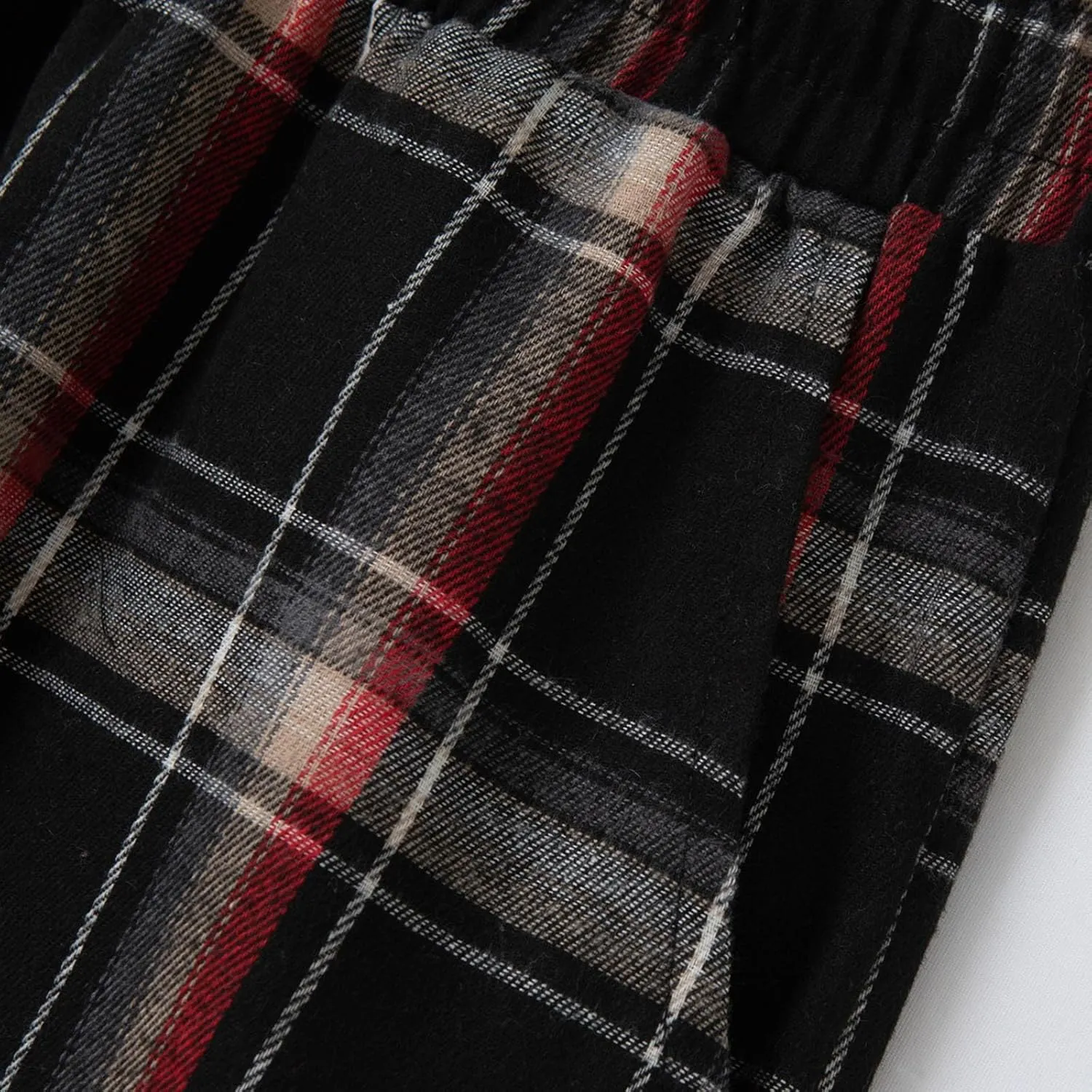 Men's Plaid Sweatpants Elastic Waist Lounge Bottoms Trousers Soft Comfy Sportswear Pants with Pocket and Drawstring