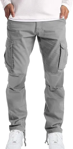 Men's Relaxed Fit Stretch Cargo Pant Casual Cargo Pants Workout Joggers Tactical Pants with Multi Pockets