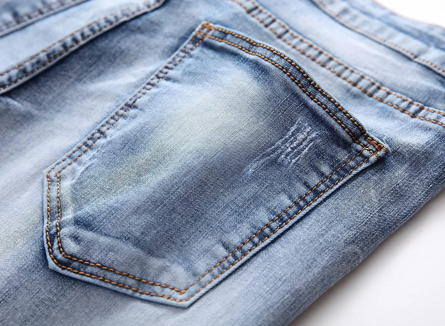 Men's Ripped Distressed Denim Shorts Wrinkle Moto Denim Shorts Zipper Pants Slim Fit Shorts with Pockets
