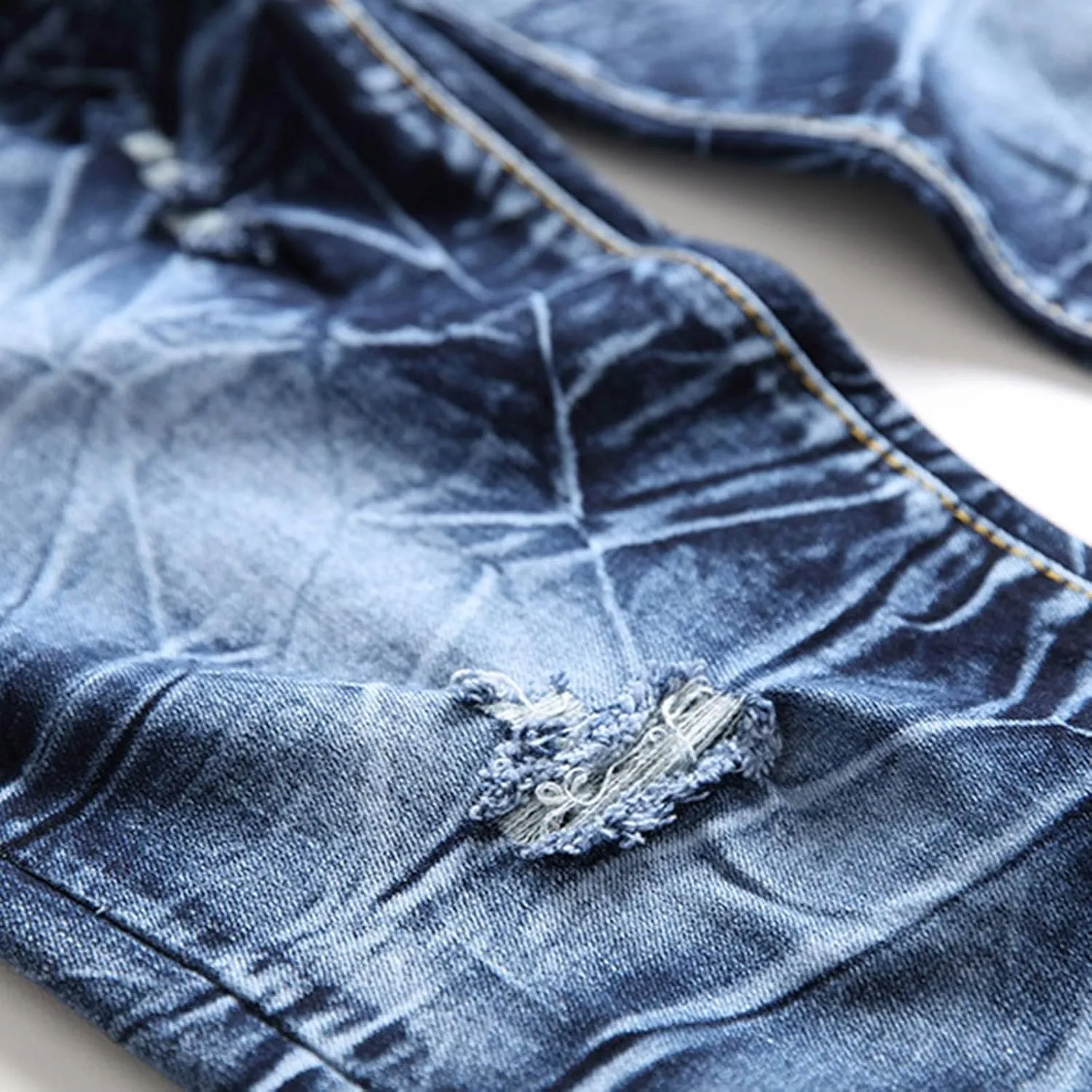 Mens Short Denim Shorts Ripped Denim Shorts Denim Short Summer Jeans Work Denim Shorts with Cargo Pockets