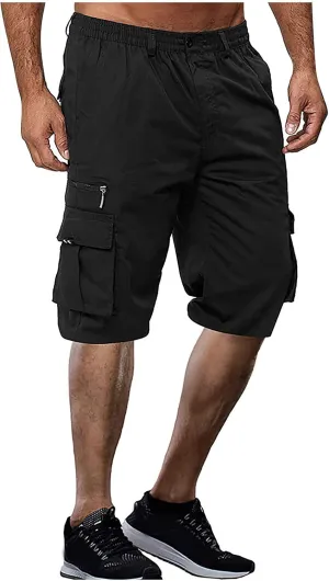 Men's Shorts Loose Fit Sports Pocket Workwear Casual Shorts Jogging Men Athletic