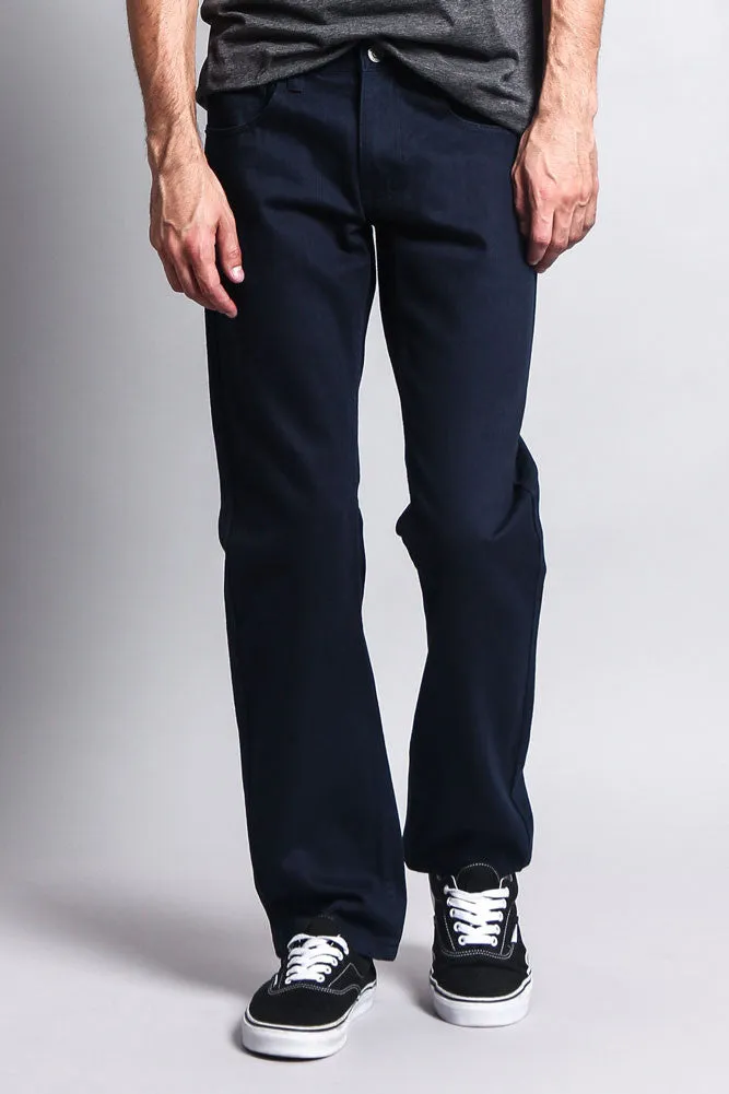 Men's Slim Fit Colored Denim Jeans (Navy)
