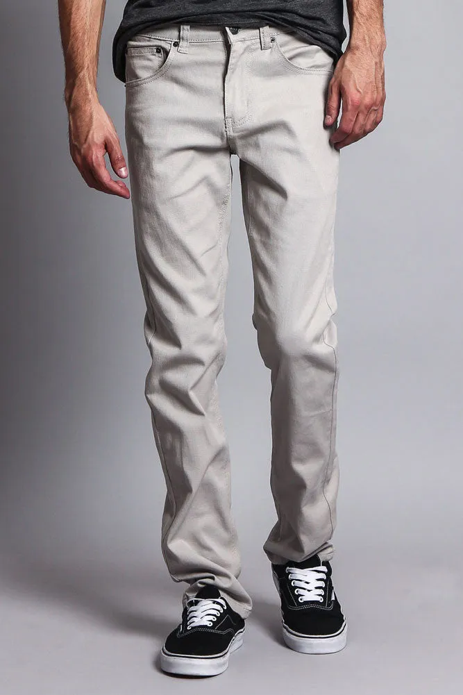 Men's Slim Fit Colored Jeans (Grey)