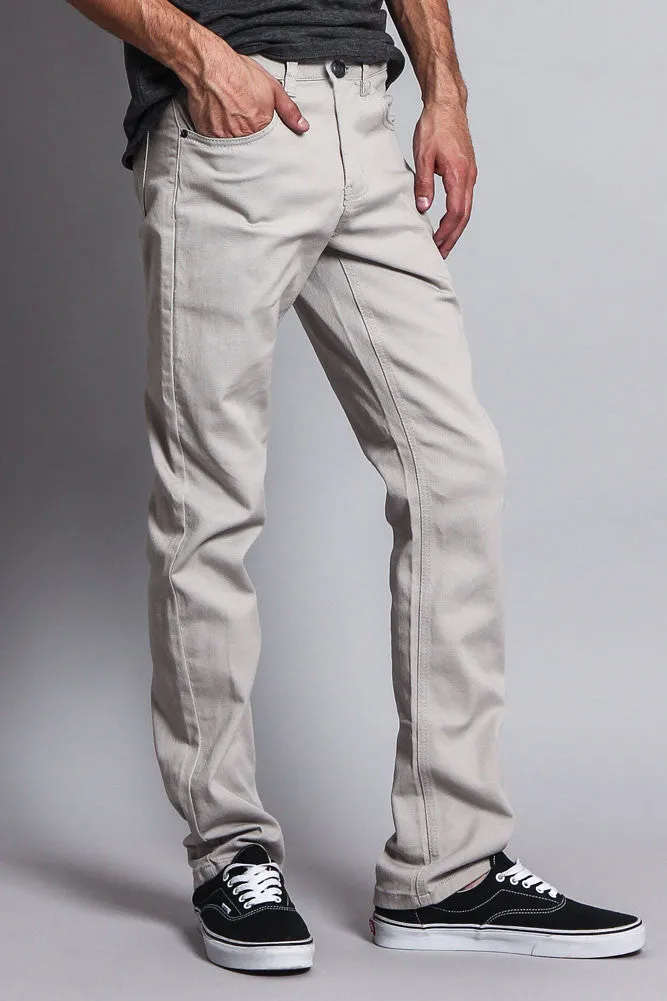 Men's Slim Fit Colored Jeans (Grey)
