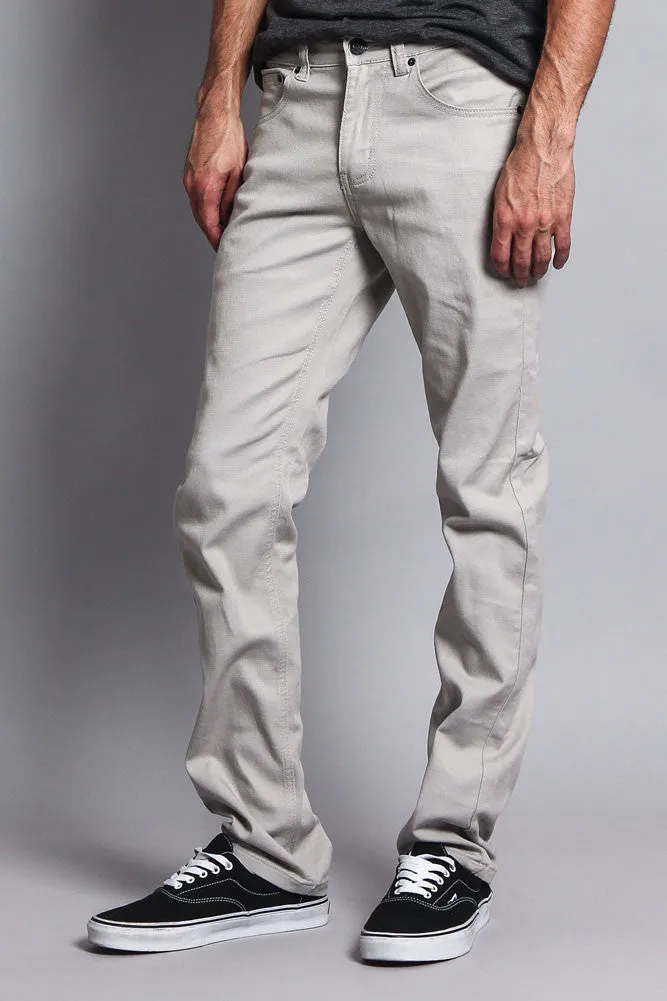 Men's Slim Fit Colored Jeans (Grey)