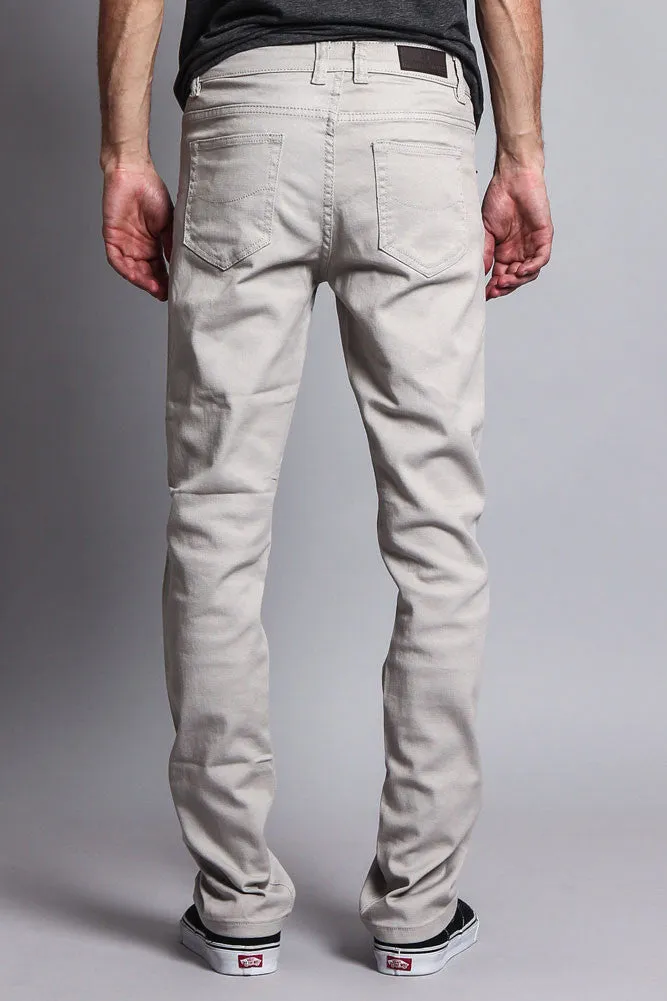 Men's Slim Fit Colored Jeans (Grey)
