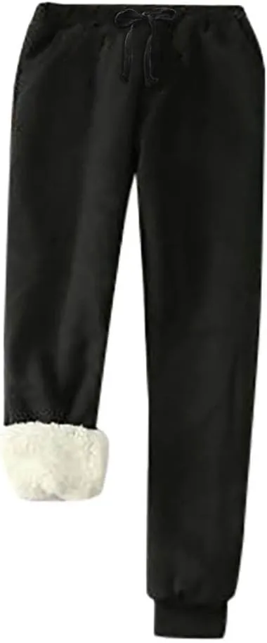 Men's Solid Baggy Cinch Bottom Sweatpants Casual Plus Size Cozy with Pockets Joggers Relaxed Fit Fleece Lined Soft