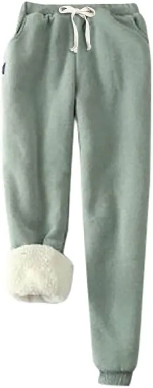 Men's Solid Baggy Cinch Bottom Sweatpants Casual Plus Size Cozy with Pockets Joggers Relaxed Fit Fleece Lined Soft