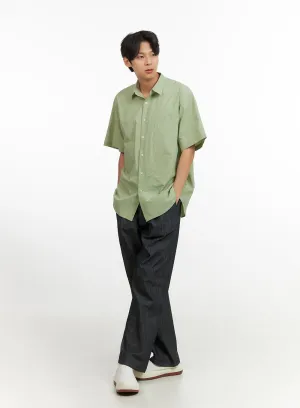 Men's Solid Loose Fit Jeans IY431