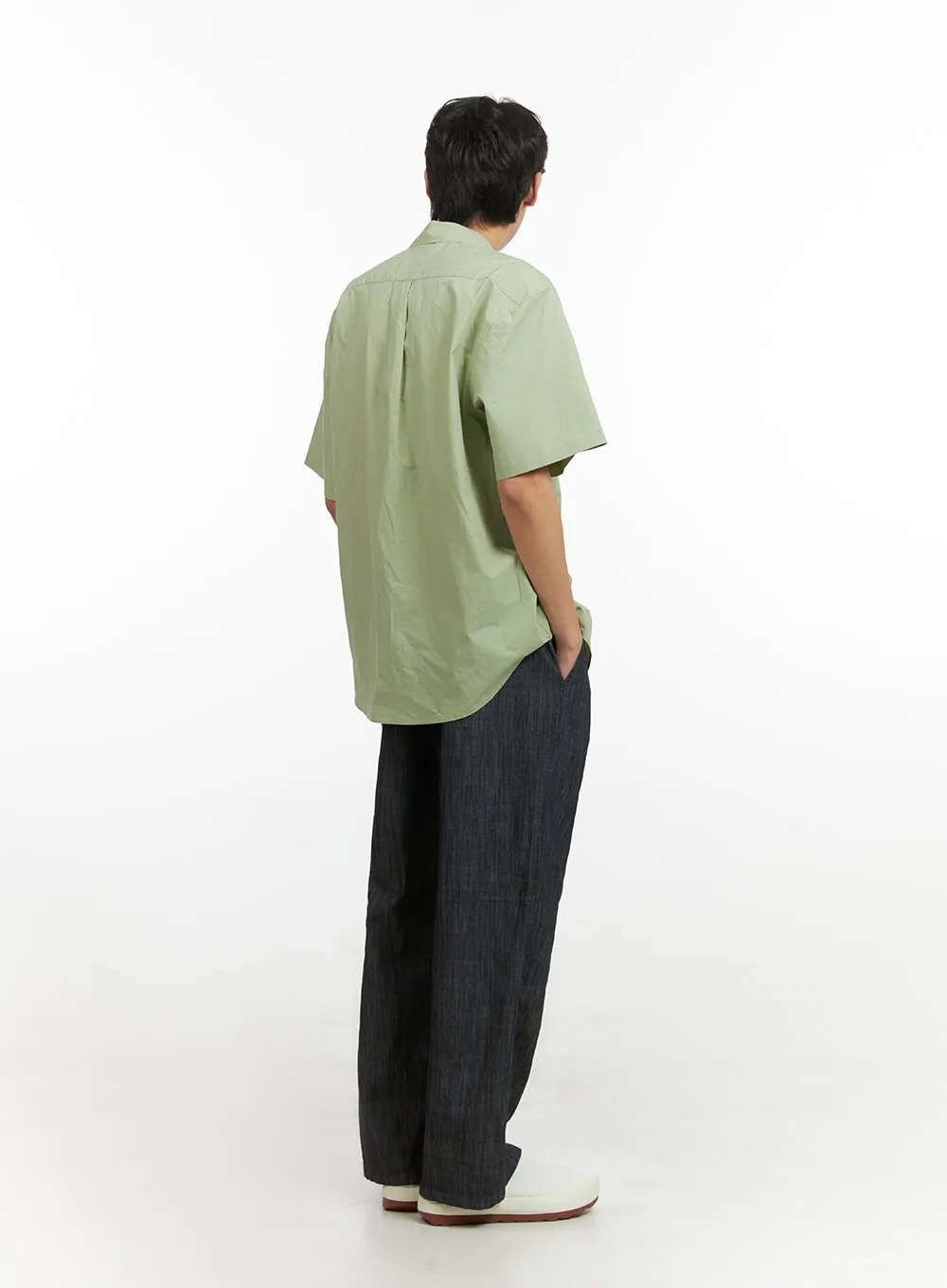 Men's Solid Loose Fit Jeans IY431