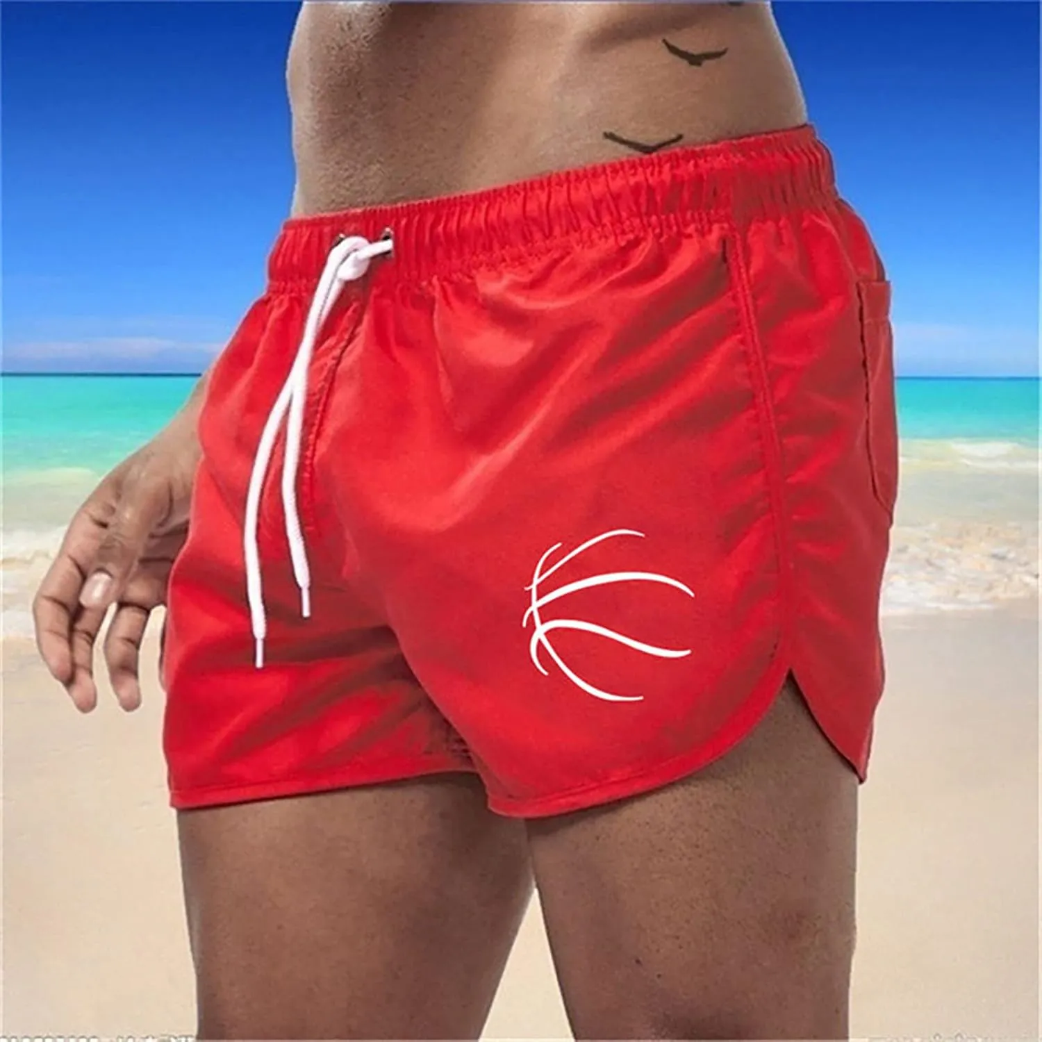 Men's Spring and Summer Splicing Swimming Trousers and Beach Surfing Shorts Men's Pants