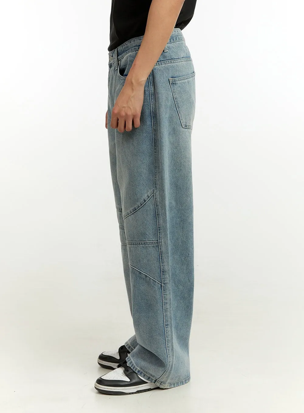 Men's Stitched Loose Fit Jeans IL412