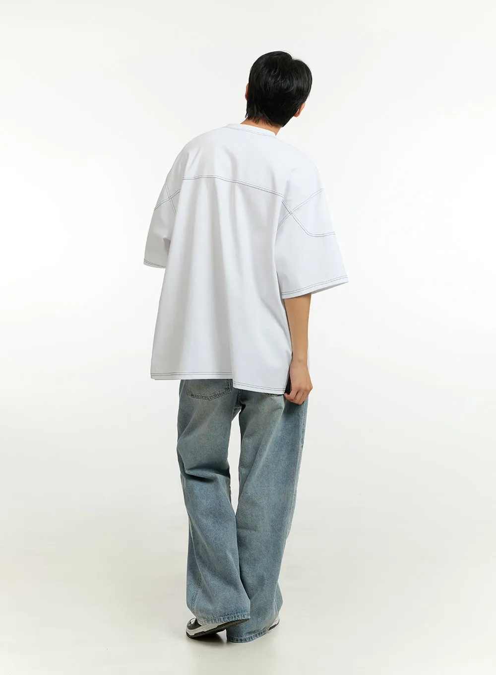 Men's Stitched Loose Fit Jeans IL412