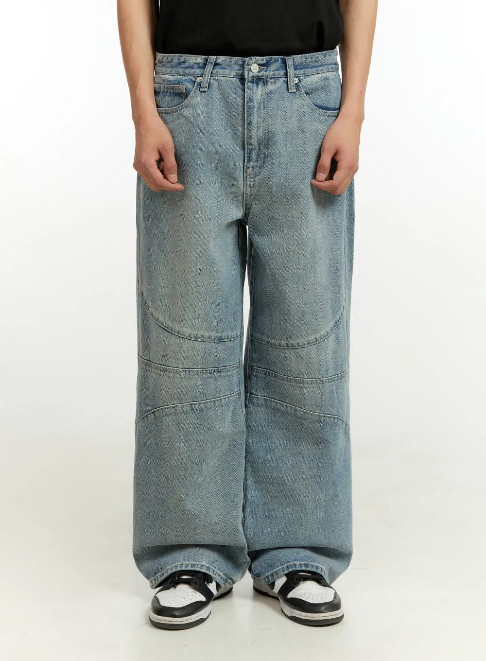 Men's Stitched Loose Fit Jeans IL412